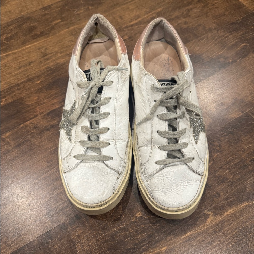 Golden Goose White and Gray Women's Sneakers